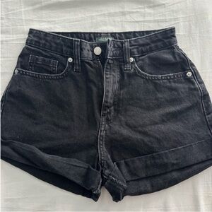 Wild Fable Black Jean Shorts with Rolled Hem